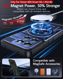 LeYi for Honor-400 Smart 5G Case: with Glass Screen Protector, [Fit Magsafe] 16FT Heavy Duty Shockproof Protection Rugged Android Smart Phone Case with Invisible Ring Stand Honor 400 Smart 5G
