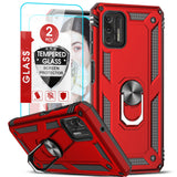 LeYi for Motorola Moto G Stylus 4G 2021 Case, Motorola G Stylus 4G 2021 Phone Case with Glass Screen Protector Replacement, Military-Grade Shockproof Magnetic Ring Stand Cell Android Case Cover