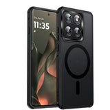LeYi for Motorola Edge-2025 Case: [Mag-Safe Fit] Magnetic Cover, Raised Camera Guard, Matte Translucent Slim Soft-Touch Textured Protector para Moto Edge 2025 Case