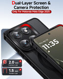 LeYi for Motorola Edge-2025 Case: [Mag-Safe Fit] Magnetic Cover, Raised Camera Guard, Matte Translucent Slim Soft-Touch Textured Protector para Moto Edge 2025 Case