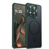 LeYi for Motorola Edge-2025 Case: [Mag-Safe Fit] Magnetic Cover, Raised Camera Guard, Matte Translucent Slim Soft-Touch Textured Protector para Moto Edge 2025 Case