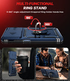 LeYi for Motorola-Moto G 5G 2025/2026/G Play 2026 Case: with Slide Camera Cover and Screen Protector, [Military-Grade] Cellphone Case Cover with Magnetic Ring Kickstand for Moto G 5G 2025/2026/G Play 2026