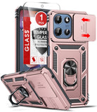 LeYi for Motorola-Moto G 5G 2025/2026/G Play 2026 Case: with Slide Camera Cover and Screen Protector, [Military-Grade] Cellphone Case Cover with Magnetic Ring Kickstand for Moto G 5G 2025/2026/G Play 2026