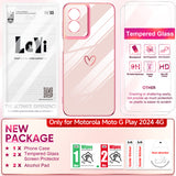 LeYi for Moto G Play-2024 Case: with Tempered Glass Screen Protector [2 Pcs]+ Full Camera Lens Protection