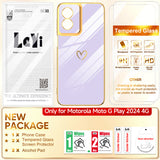 LeYi for Moto G Play-2024 Case: with Tempered Glass Screen Protector [2 Pcs]+ Full Camera Lens Protection