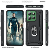 LeYi for Motorola Moto G Power 2025 Case, Motorola G Power 2025 Phone Case with Glass Screen Protector Replacement, Military-Grade Shockproof Magnetic Ring Stand Cell Android Case Cover