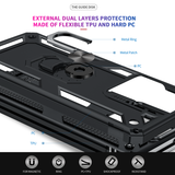 LeYi for Motorola Moto G Power 2025 Case, Motorola G Power 2025 Phone Case with Glass Screen Protector Replacement, Military-Grade Shockproof Magnetic Ring Stand Cell Android Case Cover