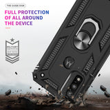 LeYi for Motorola Moto G Play 2023 Case, Motorola G Play 2023 Phone Case with Glass Screen Protector Replacement, Military-Grade Shockproof Magnetic Ring Stand Cell Android Case Cover