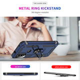 LeYi for Motorola Moto G Play 2023 Case, Motorola G Play 2023 Phone Case with Glass Screen Protector Replacement, Military-Grade Shockproof Magnetic Ring Stand Cell Android Case Cover