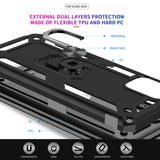 LeYi for Motorola Moto G Stylus 4G 2021 Case, Motorola G Stylus 4G 2021 Phone Case with Glass Screen Protector Replacement, Military-Grade Shockproof Magnetic Ring Stand Cell Android Case Cover