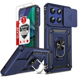 LeYi for Motorola-Moto G Stylus 5G 2025 Case: with Slide Camera Cover and Screen Protector, [Military-Grade] Cellphone Case Cover with Magnetic Ring Kickstand for Moto G Stylus 5G 2025
