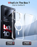 LeYi for Oneplus 15 Phone Case: [Mag-Safe Fit] with Screen Protector & Raised Camera Guard, Matte Translucent Slim Translucent Soft-Touch Protective para Oneplus 15 Case