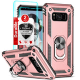 LeYi for Samsung Galaxy S8 Plus Phone Case, Samsung S8 Plus Phone Case with Screen Protector Replacement, Military-Grade Shockproof Magnetic Ring Stand Cell Android Case Cover