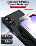 LeYi for Samsung A07 Case: A07 Phone Case [Magnet Fit] with Screen Protector & Raised Camera Guard, Frosted Translucent Soft-Touch Skin & Full Body Protection for Samsung Galaxy A07 Case