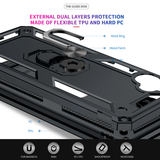 LeYi for Samsung Galaxy A05 Phone Case, Samsung A05 Phone Case with Glass Screen Protector Replacement, Military-Grade Shockproof Magnetic Ring Stand Cell Android Case Cover