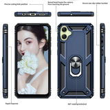 LeYi for Samsung Galaxy A05 Phone Case, Samsung A05 Phone Case with Glass Screen Protector Replacement, Military-Grade Shockproof Magnetic Ring Stand Cell Android Case Cover