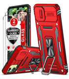 LeYi for Samsung Galaxy A05 Phone Case: with 2X Tempered Glass Screen Protector, Heavy Duty Shockproof Slide Camera Cover