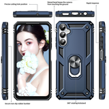 LeYi for Samsung Galaxy A05s Phone Case with 2 Glass Screen Protector Replacement, Military-Grade Shockproof Magnetic Ring Stand Cell Android Case Cover