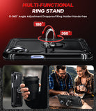 LeYi for Samsung Galaxy A07 Phone Case, Samsung A07 Phone Case with Glass Screen Protector Replacement, Military-Grade Shockproof Magnetic Ring Stand Cell Android Case Cover