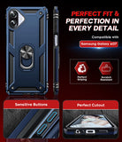 LeYi for Samsung Galaxy A07 Phone Case, Samsung A07 Phone Case with Glass Screen Protector Replacement, Military-Grade Shockproof Magnetic Ring Stand Cell Android Case Cover