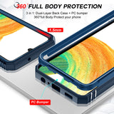 LeYi for Samsung Galaxy A13 4G Phone Case: Samsung A13 4G Case with 2 Tempered Glass Screen Protector, Slide Camera Cover, Ring Stand Holder, Heavy Duty Shockproof para A 13 4G Cover for Women Girl