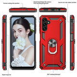 LeYi for Samsung Galaxy A13 5G Case with Glass Screen Protector Replacement, Military-Grade Shockproof Magnetic Ring Stand Cell Android Case Cover