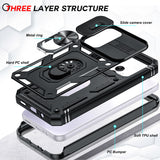 LeYi for Samsung Galaxy A14 4G/5G Phone Case: Samsung Galaxy A14 Case with 2 Tempered Glass Screen Pro Maxtector, Slide Camera Cover, Ring Stand Holder, Heavy Duty Shockproof para Samsung Galaxy A14 Cover for Women Girl