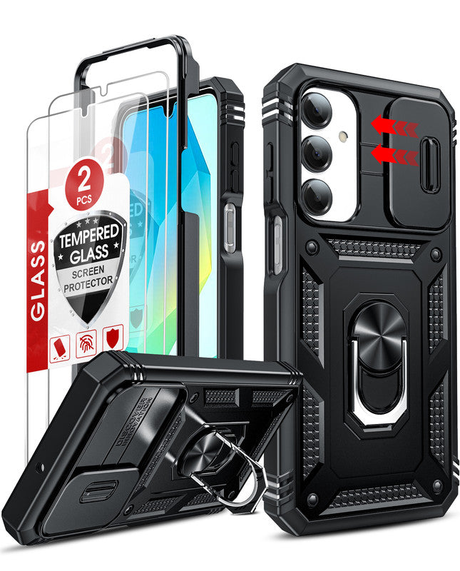 LeYi for Galaxy A16/A17-5G Phone Case: Screen Protector [2 Packs] with   leyicase