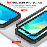 LeYi Samsung A16 5G Phone Case: A16 5G Screen Protector, Magnetic Rotatable Kickstand, Heavy Duty Shockproof