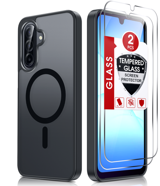 LeYi for Samsung Galaxy A17 5G Cases with Screen Protector + Camera Cover:[ MagSafe Compatible] Magnetic Military Grade Protective Slim Phone Case for Samsung A17
