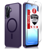LeYi for Samsung Galaxy A17 5G Cases with Screen Protector + Camera Cover:[ MagSafe Compatible] Magnetic Military Grade Protective Slim Phone Case for Samsung A17