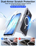 LeYi for Samsung Galaxy A17 5G Phone Case: Crystal Clear [Anti-Yellowing] Samsung A17 Case [Magnet Fit] with Screen Protector, Translucent & Military-Grade Protection Funda para A 17