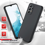 LeYi for Galaxy A23 Phone Cases, Samsung A23 Cover with Tempered Glass Screen Protectors, Soft Silicone Ultra Slim Shockproof Cover with Anti-Scratch Microfiber Lining Samsung A23 Case