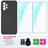 LeYi for Galaxy A23 Phone Cases, Samsung A23 Cover with Tempered Glass Screen Protectors, Soft Silicone Ultra Slim Shockproof Cover with Anti-Scratch Microfiber Lining Samsung A23 Case