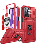 LeYi for Samsung A23 Phone Case: [Screen Protector], Slide Camera Cover & Kickstand, Military-Grade Protection