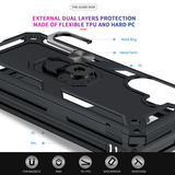 LeYi for Samsung Galaxy A26 Phone Case, Samsung A26 Phone Case with Glass Screen Protector Replacement, Military-Grade Shockproof Magnetic Ring Stand Cell Android Case Cover