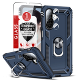 LeYi for Samsung Galaxy A26 Phone Case, Samsung A26 Phone Case with Glass Screen Protector Replacement, Military-Grade Shockproof Magnetic Ring Stand Cell Android Case Cover
