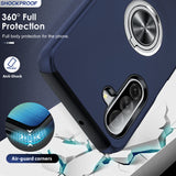 LeYi for Samsung Galaxy A26 5G Case with Glass Screen Protector and Lens Protector, Shockproof Heavy Duty Protective Slim Fit Samsung Galaxy A26 5G Cell Phone Case Cover with Rotatable Ring Holder Magnetic Kickstand for Women