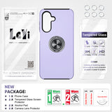 LeYi for Samsung Galaxy A26 5G Case with Glass Screen Protector and Lens Protector, Shockproof Heavy Duty Protective Slim Fit Samsung Galaxy A26 5G Cell Phone Case Cover with Rotatable Ring Holder Magnetic Kickstand for Women