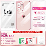 LeYi for Samsung Galaxy A27 5G Case: with Tempered Glass Screen Protector [2 Pcs]+ Full Camera Lens Protection