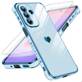 LeYi for Samsung Galaxy A27 5G Case: with Tempered Glass Screen Protector [2 Pcs]+ Full Camera Lens Protection