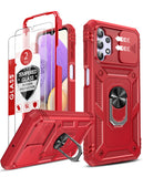 LeYi for Galaxy A32-5G Phone Case: [Not Fit 4G] Screen Protector X 2 with Camera Cover & Ring Stand, Military-Grade Heavy Duty