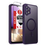 LeYi for Samsung Galaxy A32 5G Case: Galaxy A32 5G Phone Case [Magnet Fit] with [1 Packs] Screen Protector, Raised Camera Guard Slim Matte Translucent Smooth Soft-Touch Funda para A 32