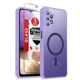 LeYi for Samsung Galaxy A32 5G Case: Galaxy A32 5G Phone Case [Magnet Fit] with [1 Packs] Screen Protector, Raised Camera Guard Slim Matte Translucent Smooth Soft-Touch Funda para A 32
