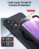 LeYi for Samsung Galaxy A32 5G Case: Galaxy A32 5G Phone Case [Magnet Fit] with [1 Packs] Screen Protector, Raised Camera Guard Slim Matte Translucent Smooth Soft-Touch Funda para A 32