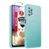 LeYi for Samsung Galaxy A32 5G Case: Galaxy A32 5G Phone Case [Magnet Fit] with [1 Packs] Screen Protector, Raised Camera Guard Slim Matte Translucent Smooth Soft-Touch Funda para A 32