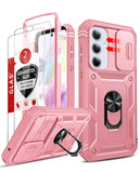 LeYi for Samsung A35-5G Case: Screen Protector X2, Duel Layer Heavy Duty Protection, Camera Cover & Magnetic Kickstand
