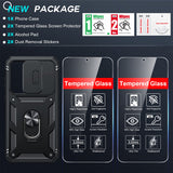 LeYi for Samsung A35-5G Case: Screen Protector X2, Duel Layer Heavy Duty Protection, Camera Cover & Magnetic Kickstand