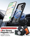 LeYi for Galaxy A37-5G Phone Case: Samsung A37 5G Case [Magnet Fit] with Screen Protector & Raised Camera Guard, Frosted Translucent Soft-Touch Skin & Full Body Protection Funda para A 37