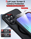 LeYi for Galaxy A37-5G Phone Case: Samsung A37 5G Case [Magnet Fit] with Screen Protector & Raised Camera Guard, Frosted Translucent Soft-Touch Skin & Full Body Protection Funda para A 37